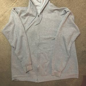 Hanes Grey Zip Up Hoodie